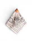 Foulard in seta tortora con stampa ad orsacchiotto - Mya Accessories