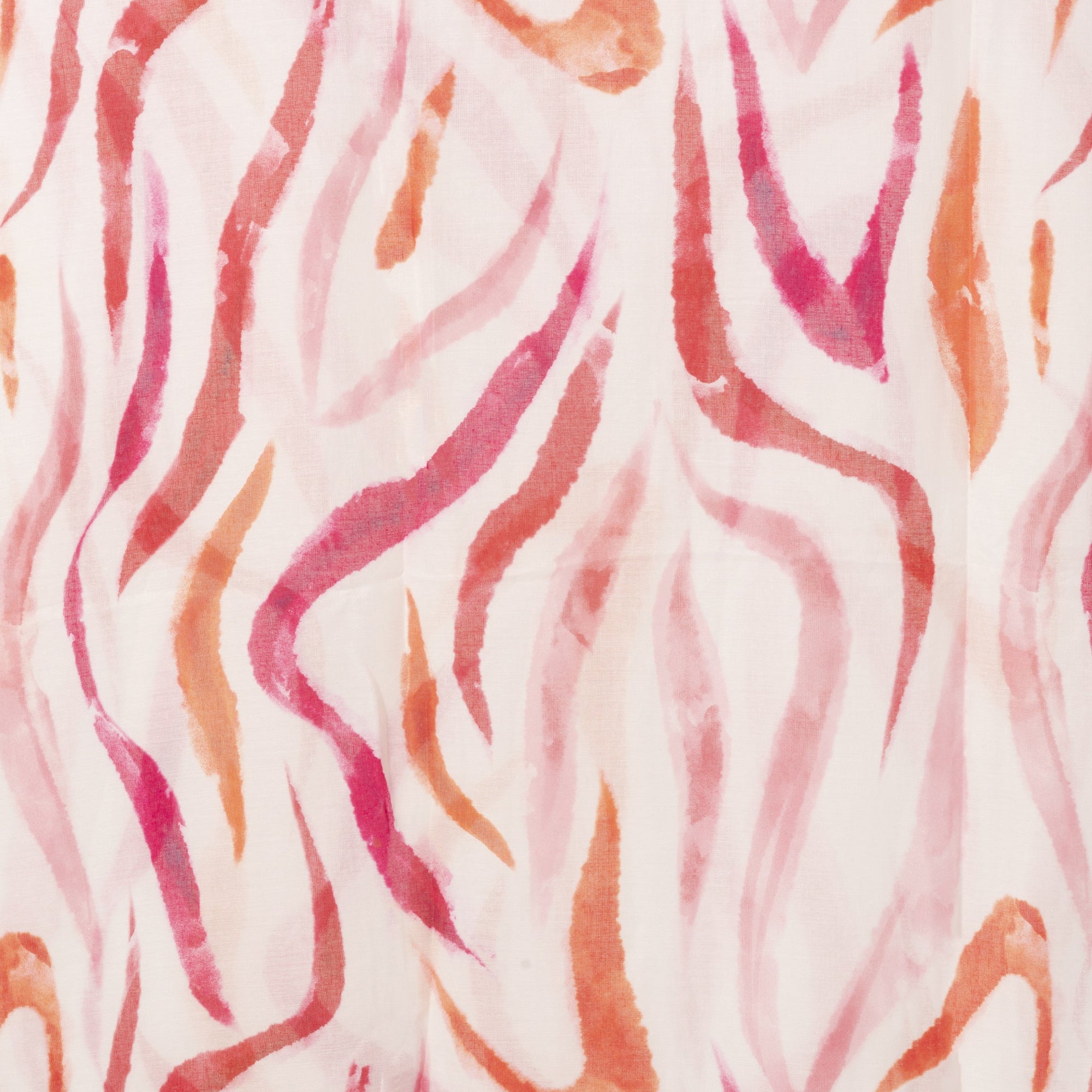 Sciarpa in cotone bianca con stampa astratta tono rosa - Mya Accessories