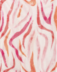 Sciarpa in cotone bianca con stampa astratta tono rosa - Mya Accessories