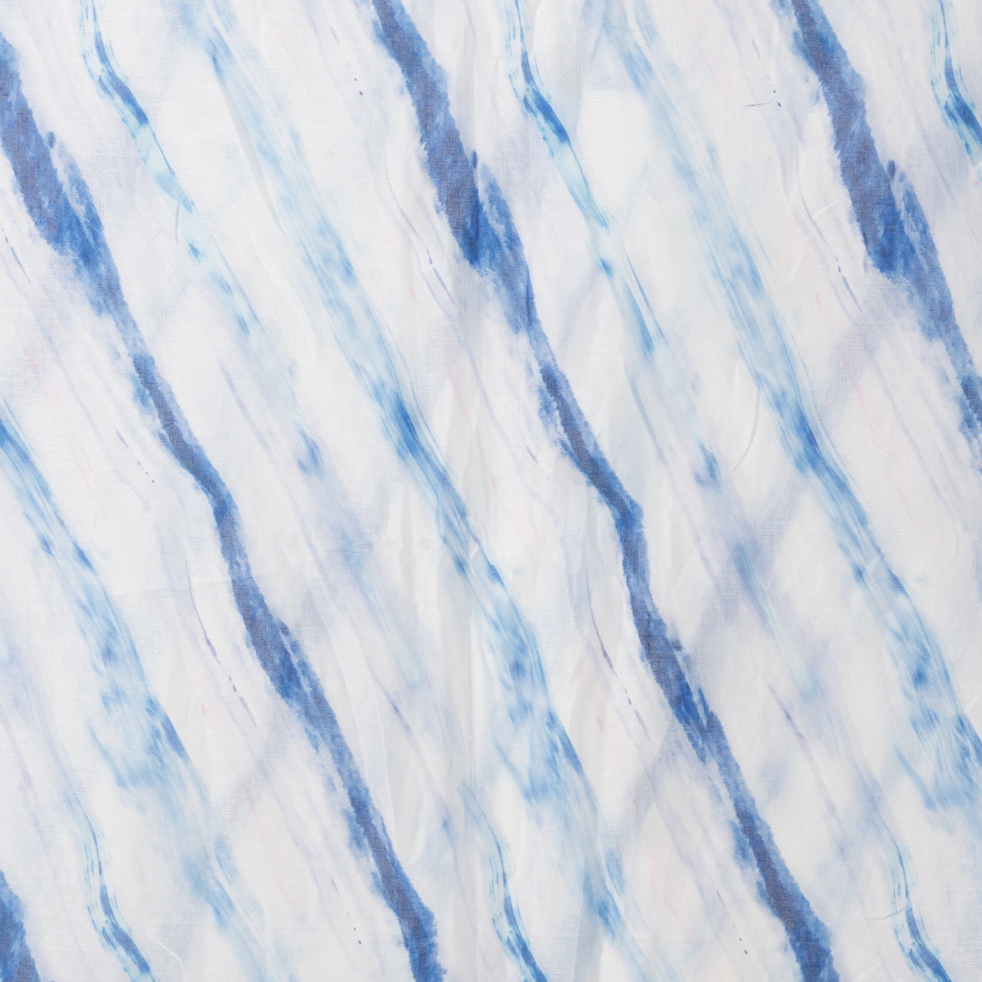 Sciarpa in cotone bianca con stampa tono blu - Mya Accessories