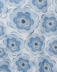 Sciarpa in cotone con motivo a fiori tono blu - Mya Accessories