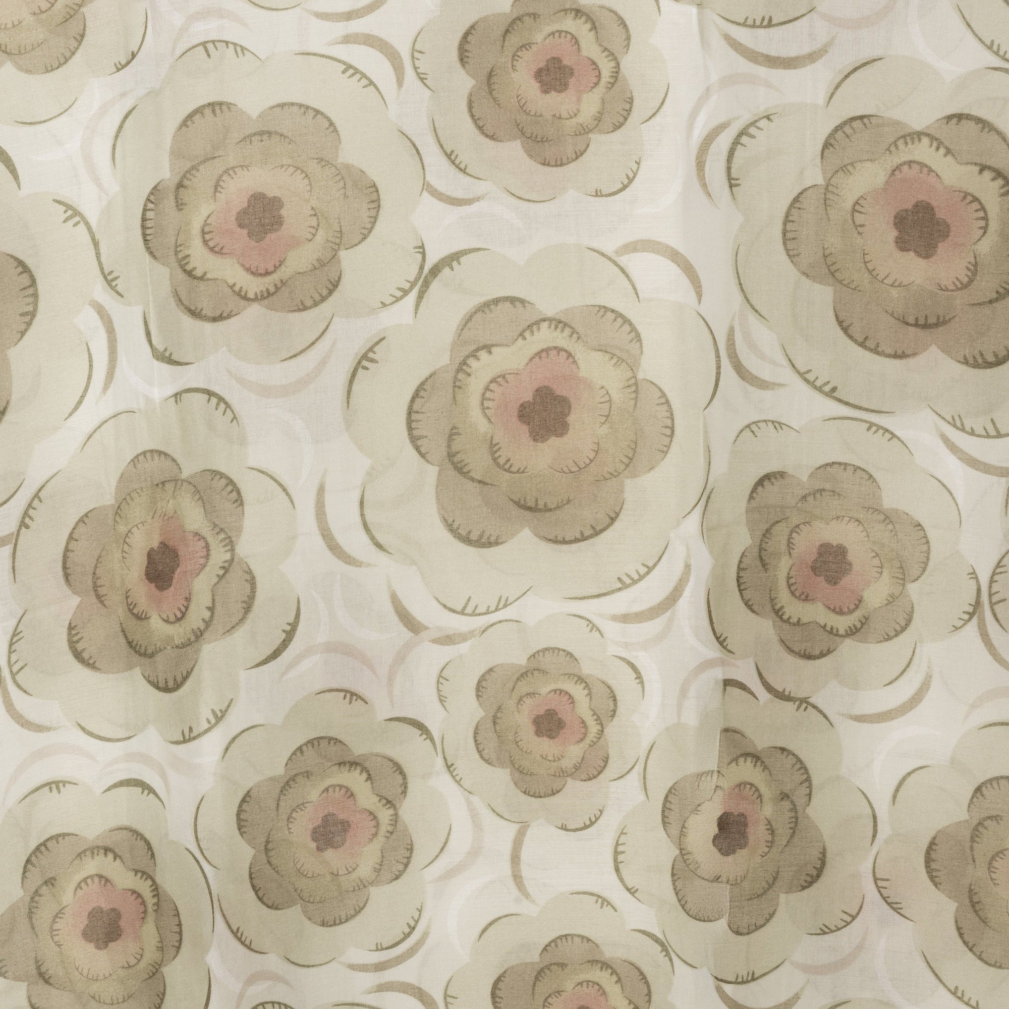 Sciarpa in cotone con motivo a fiori tono verde militare - Mya Accessories