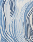 Sciarpa in cotone bianca con stampa tono blu - Mya Accessories