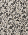 Sciarpa in cotone beige con stampa a foglie nera - Mya Accessories