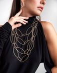 Collana multifili links con cerchi ovali - Mya Accessories