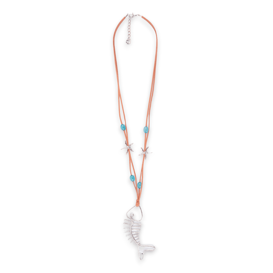 Collana con laccio e pendente a lisca di pesce - Mya Accessories