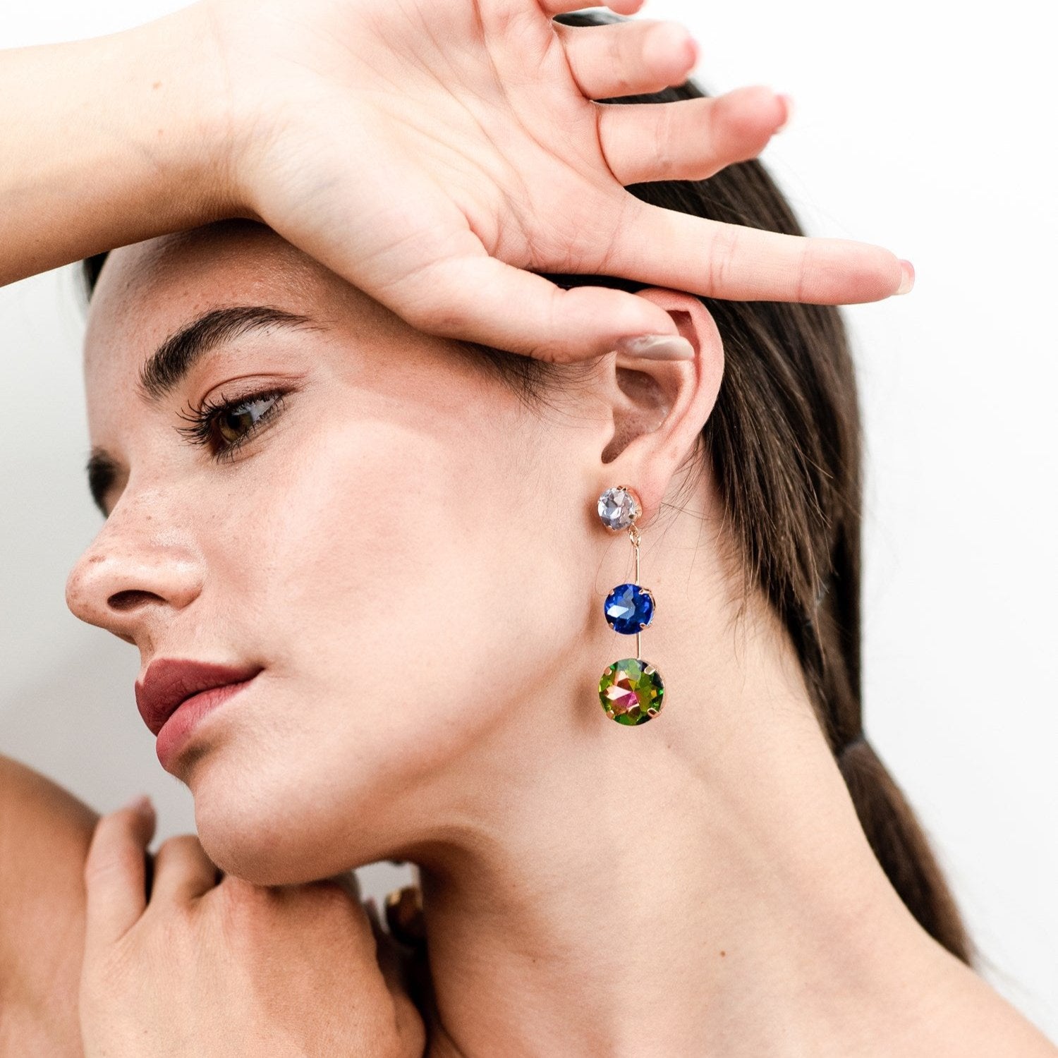 Orecchini donna pendenti madreperla marrone arancio - Gioielli - O Orecchini donna pendenti madreperla marrone arancio - Gioielli - O