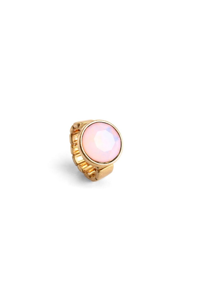 Anello con pietra in vetro rosa - Mya Accessories