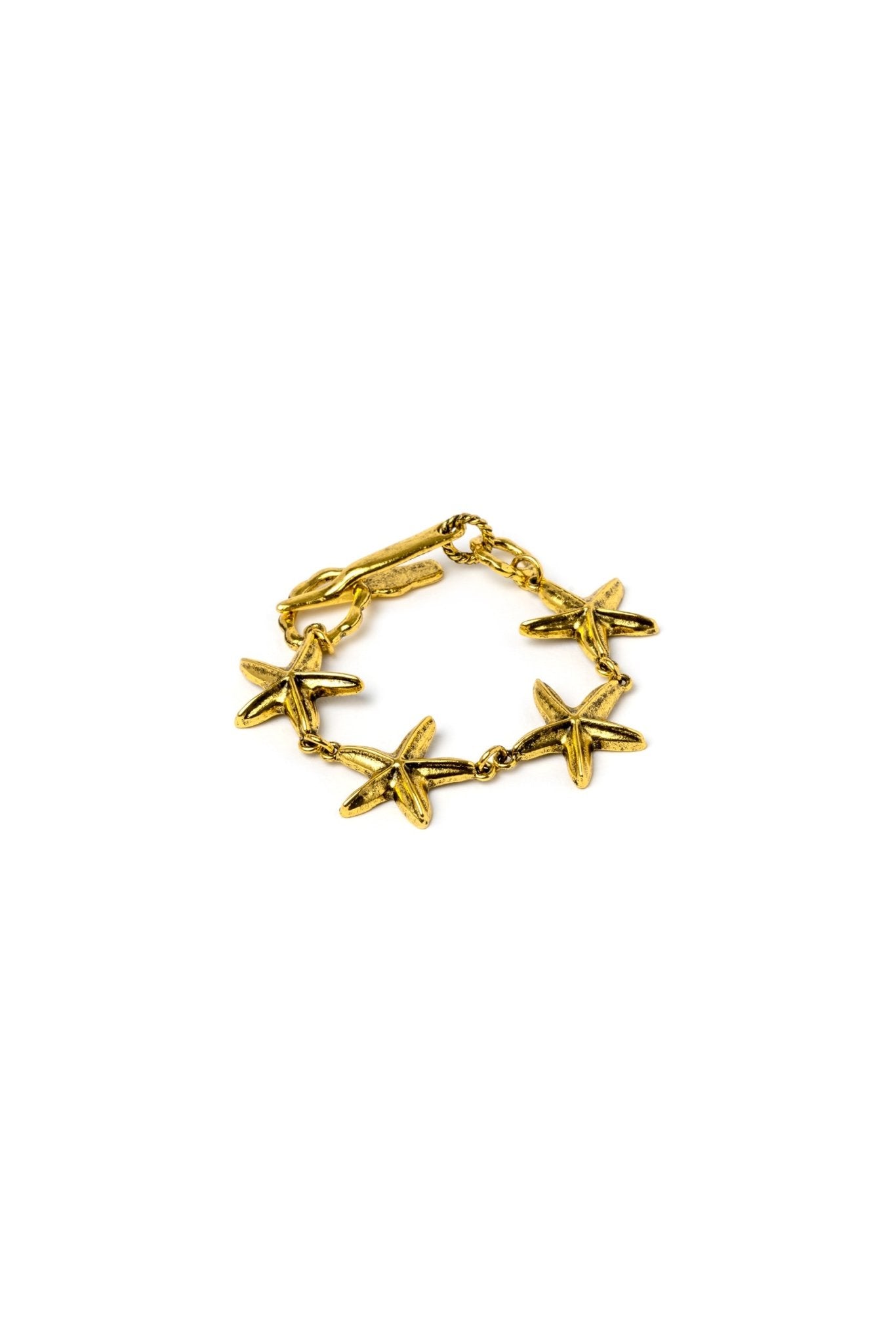 Bracciale in metallo color oro a stella marina - Mya Accessories