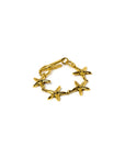 Bracciale in metallo color oro a stella marina - Mya Accessories