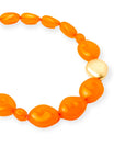 Collana arancione con pepita in oro - Mya Accessories