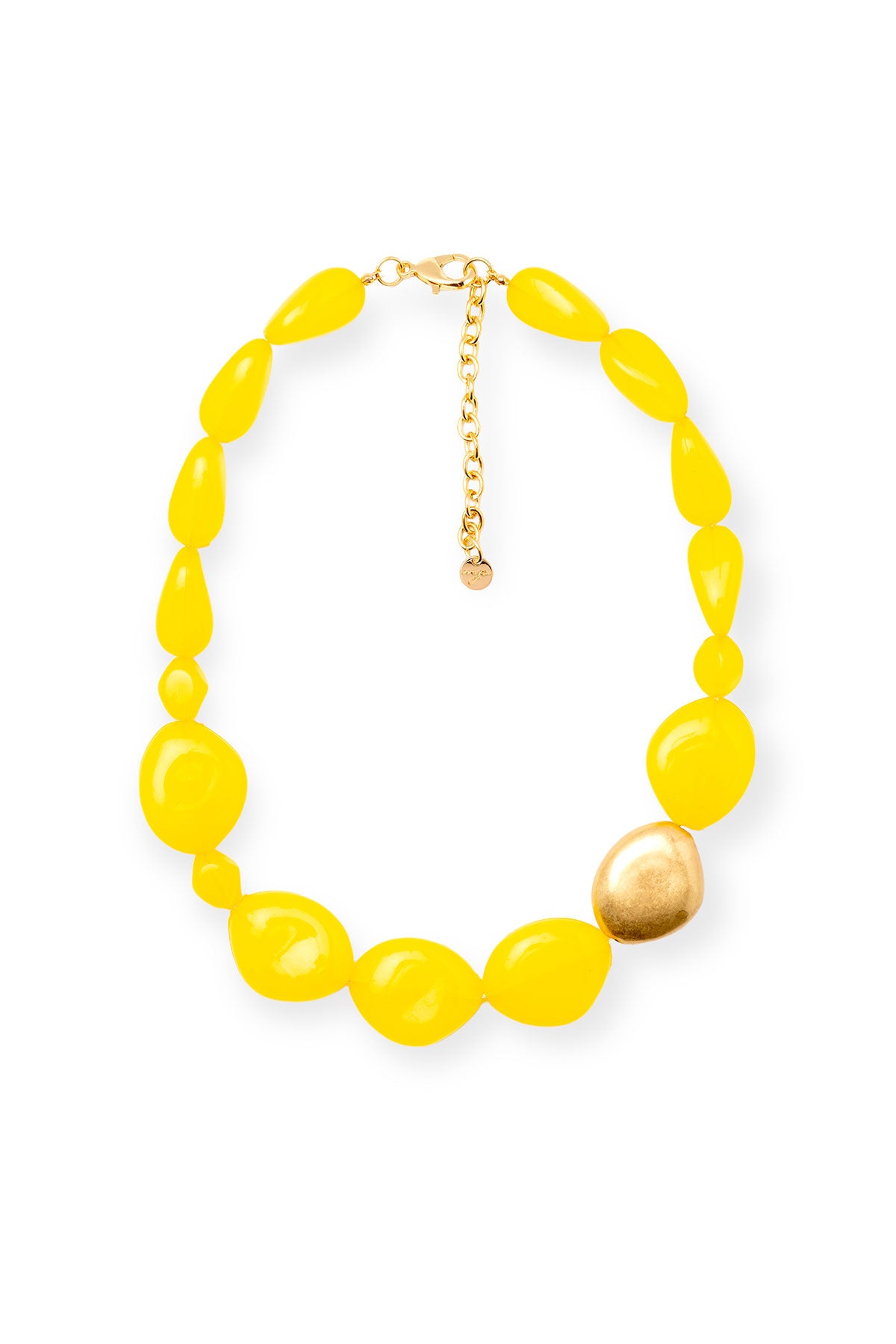 Collana gialla con pepita in oro - Mya Accessories
