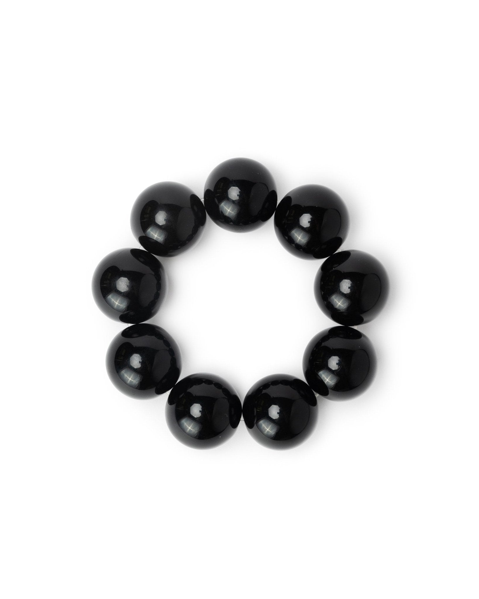 Bracciale elastico con balls di colore nero - Mya Accessories