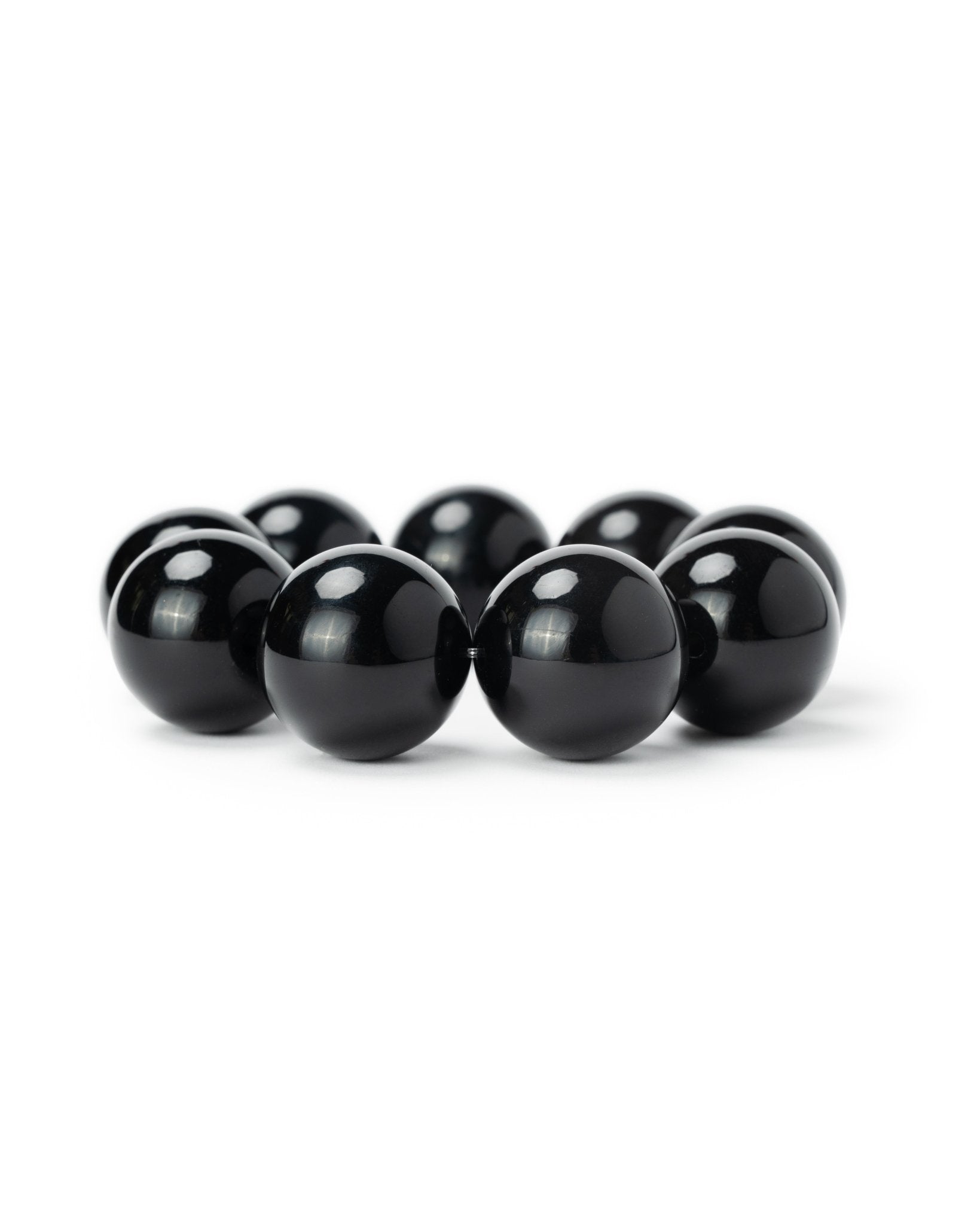 Bracciale elastico con balls di colore nero - Mya Accessories