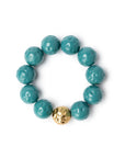 Bracciale con balls elastico, in acrilico celeste - Mya Accessories