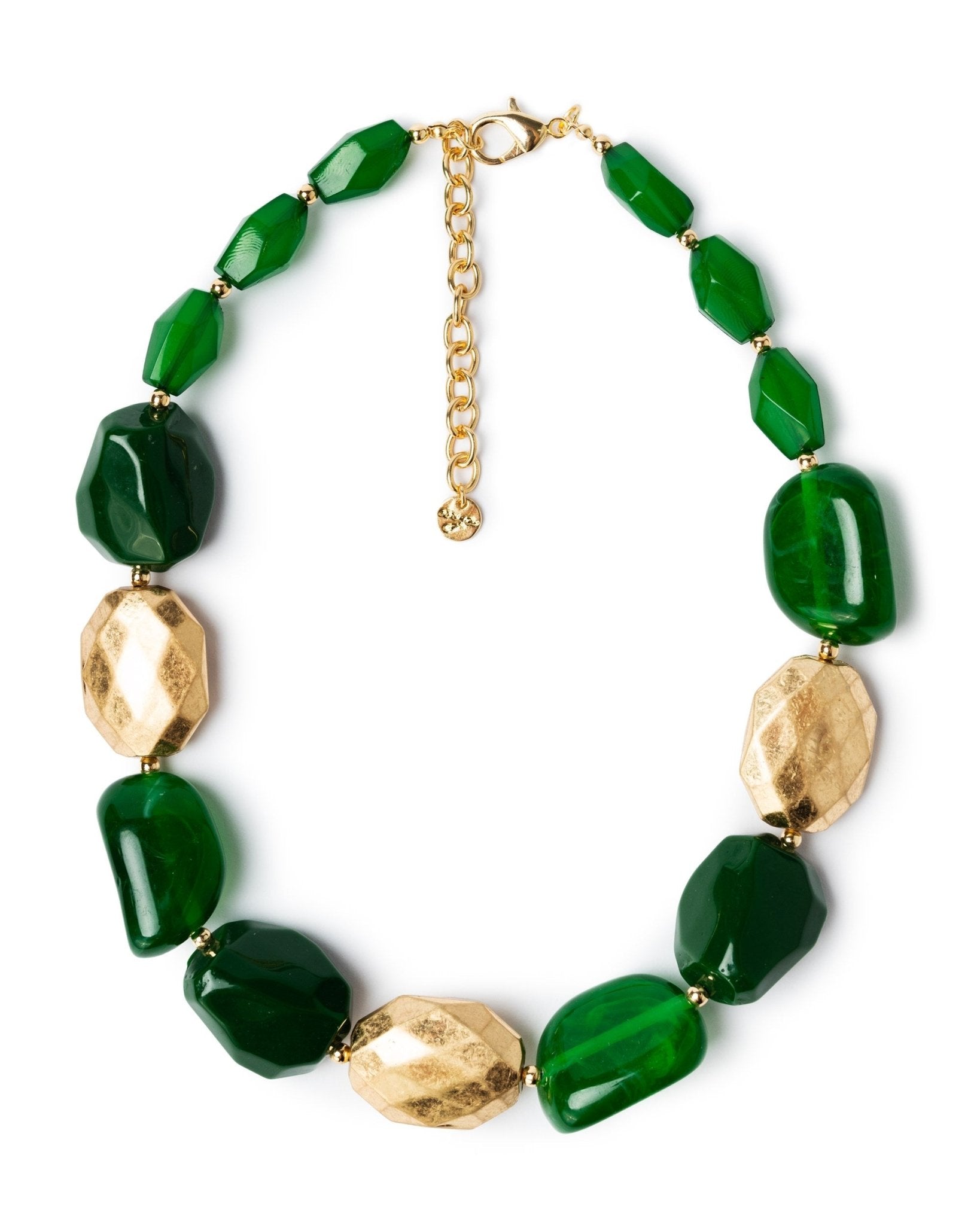 Collana con pietre in acrilico verde - Mya Accessories