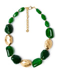 Collana con pietre in acrilico verde - Mya Accessories