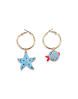 Orecchini-cerchio-pesciolini-stella-rosso-blu-Mya Accessories