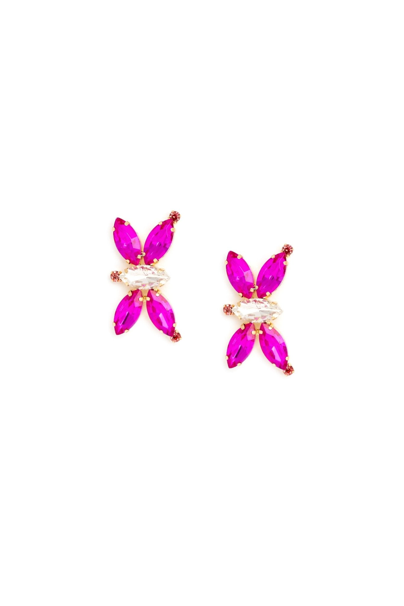 Orecchino a farfalla colore fucsia - Mya Accessories