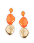 Orecchini-pendenti-acrilico-arancione- Mya Accessories