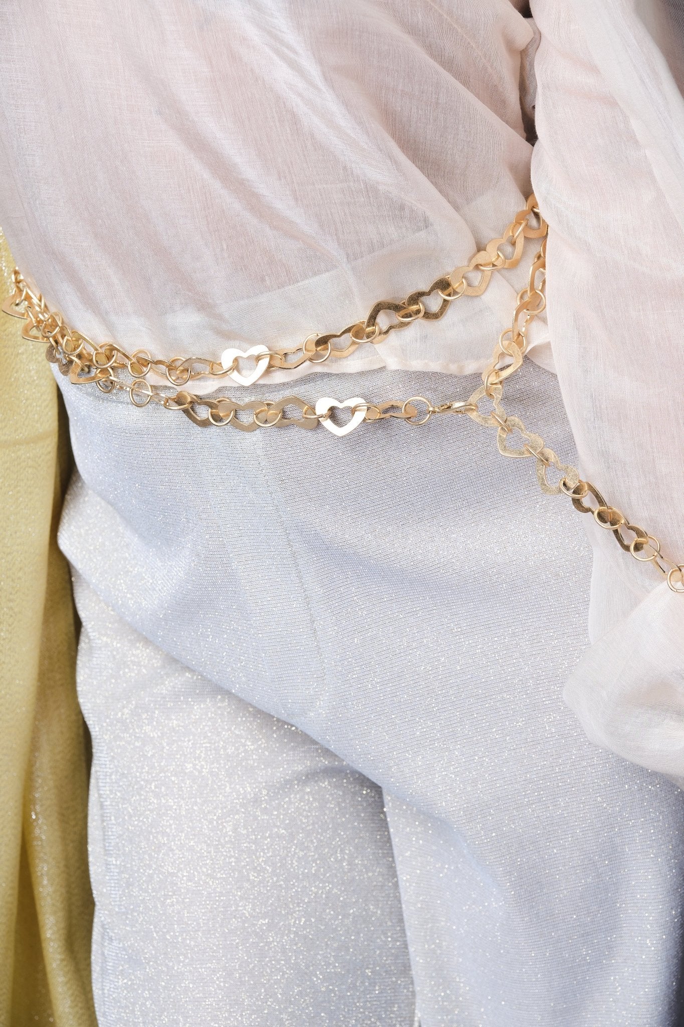Cintura colore oro con cuori - Mya Accessories