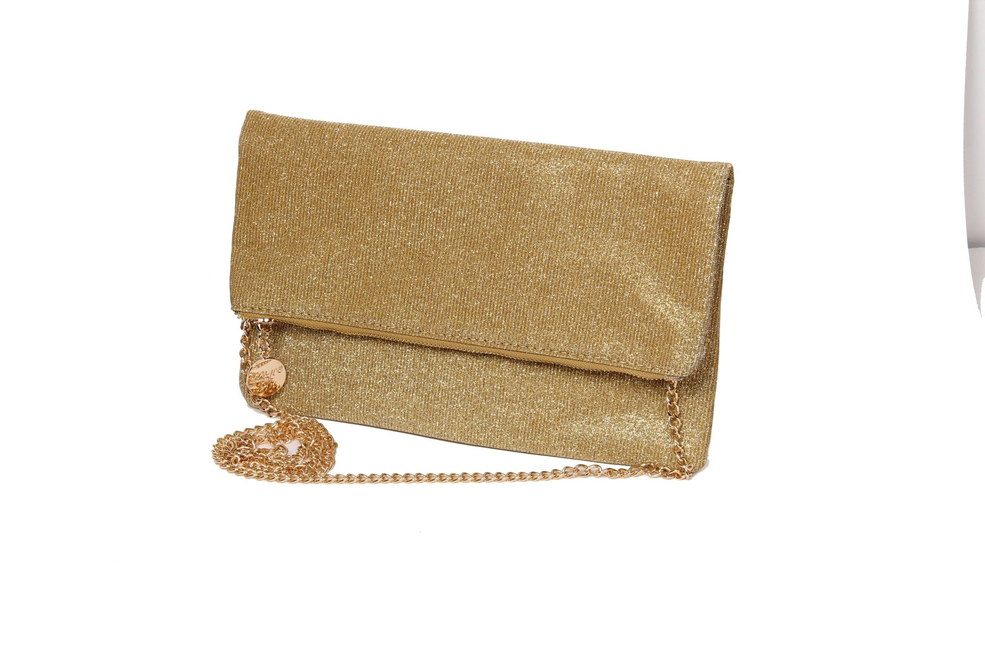 Borsa pochette tessuto oro - Mya Accessories