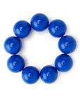 Bracciale con sfere XXL elastico in acrilico blu - Mya Accessories