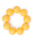 Bracciale con sfere XXL elastico in acrilico giallo - Mya Accessories