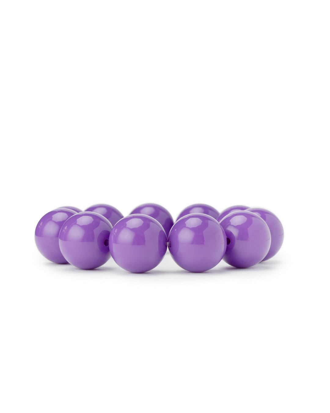 Bracciale con sfere 20 mm elastico in acrilico viola - Mya Accessories