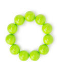 Bracciale con sfere 20 mm elastico in acrilico verde - Mya Accessories