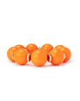 Bracciale elastico con sfere in acrilico arancio, con rondelle in metallo - Mya Accessories