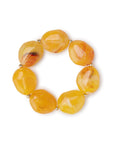 Bracciale elastico pietre acrilico arancio - Mya Accessories