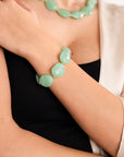 Bracciale elastico pietre acrilico verde - Mya Accessories