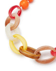 Collana girocollo con sfere e catene in acrilico multicolore - Mya Accessories