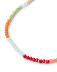 Collana lunga in metallo con perline multicolore - Mya Accessories