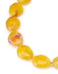 Collana girocollo con pietre marmorizzate in acrilico arancio - Mya Accessories