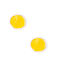 Orecchini a clip circolari in metallo smaltati giallo - Mya Accessories
