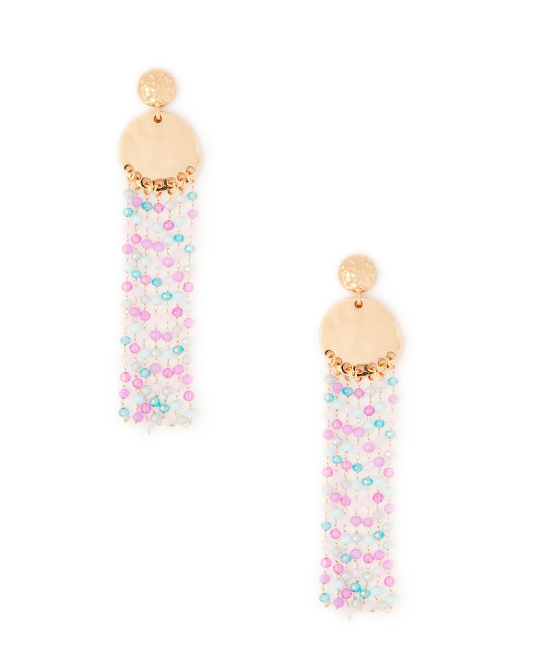 Orecchini a lunga nappina a forma di petalo di rosa - IT Orecchini a lunga nappina a forma di petalo di rosa - IT