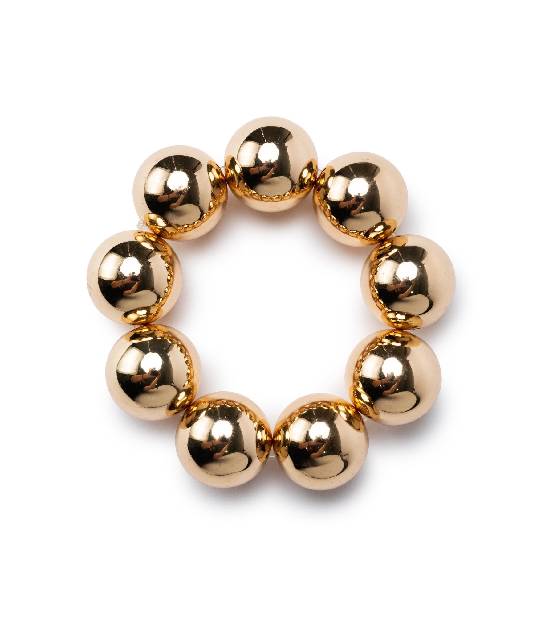 Bracciale elastico con balls di colore oro - Mya Accessories