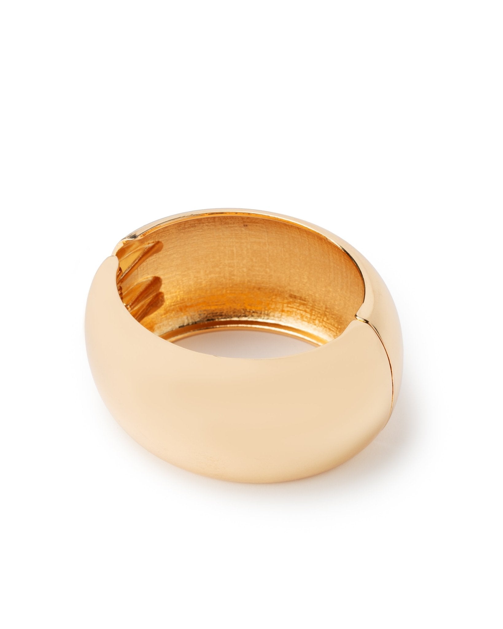 Bracciale a manetta forma ovale in metallo colore oro - Mya Accessories
