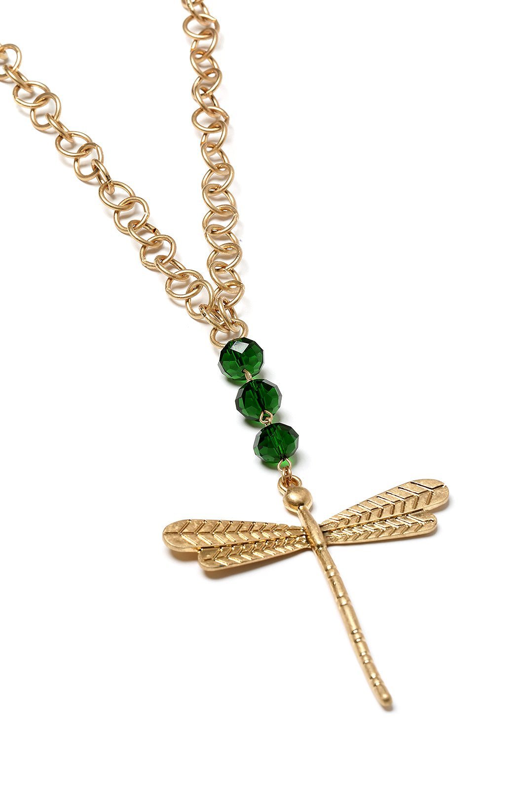 Collana con libellula tono verde - Mya Accessories