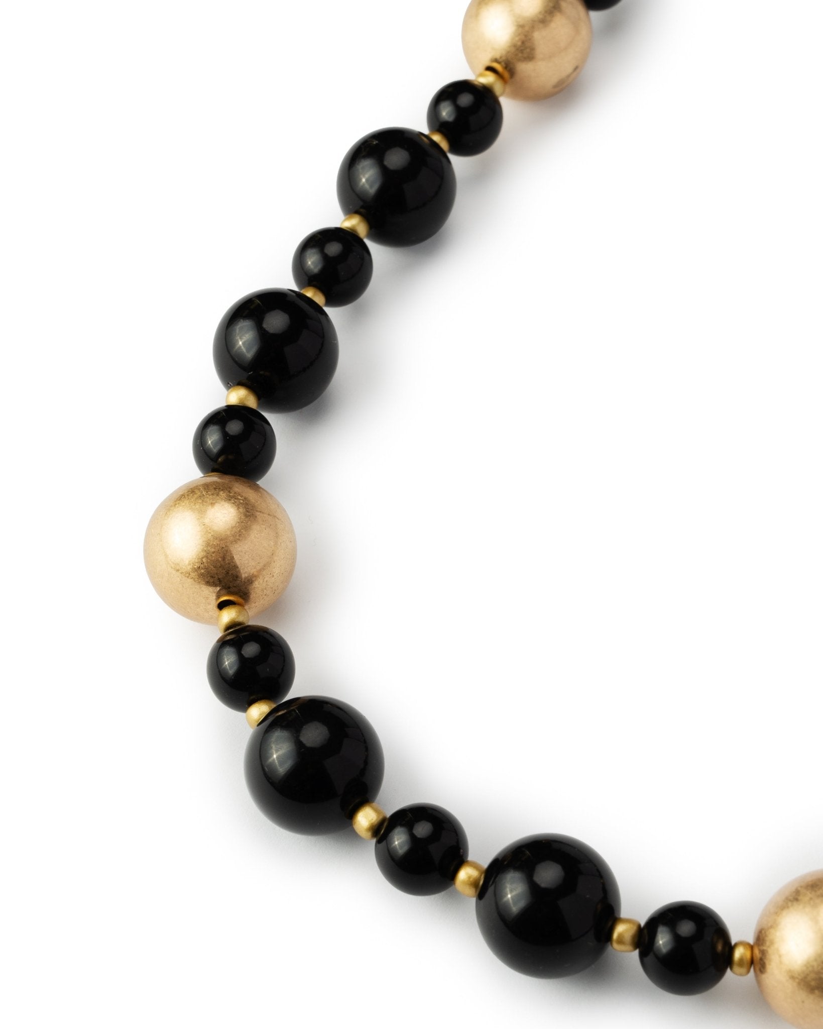Collana lunga con balls in acrilico di colore nero - Mya Accessories
