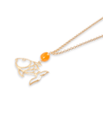 Collana lunga con pendente a forma di pesce arancio - Mya Accessories