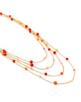collana-multifilo-pietre-dure-multi-arancio-2- Mya Accessories