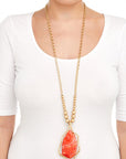 Collana con pendente marmorizzato - Mya Accessories