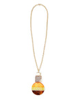 collana-pendente-medaglione-acrilico-arancio- Mya Accessories