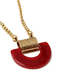 Collana con pendente in resina in rosso - Mya Accessories