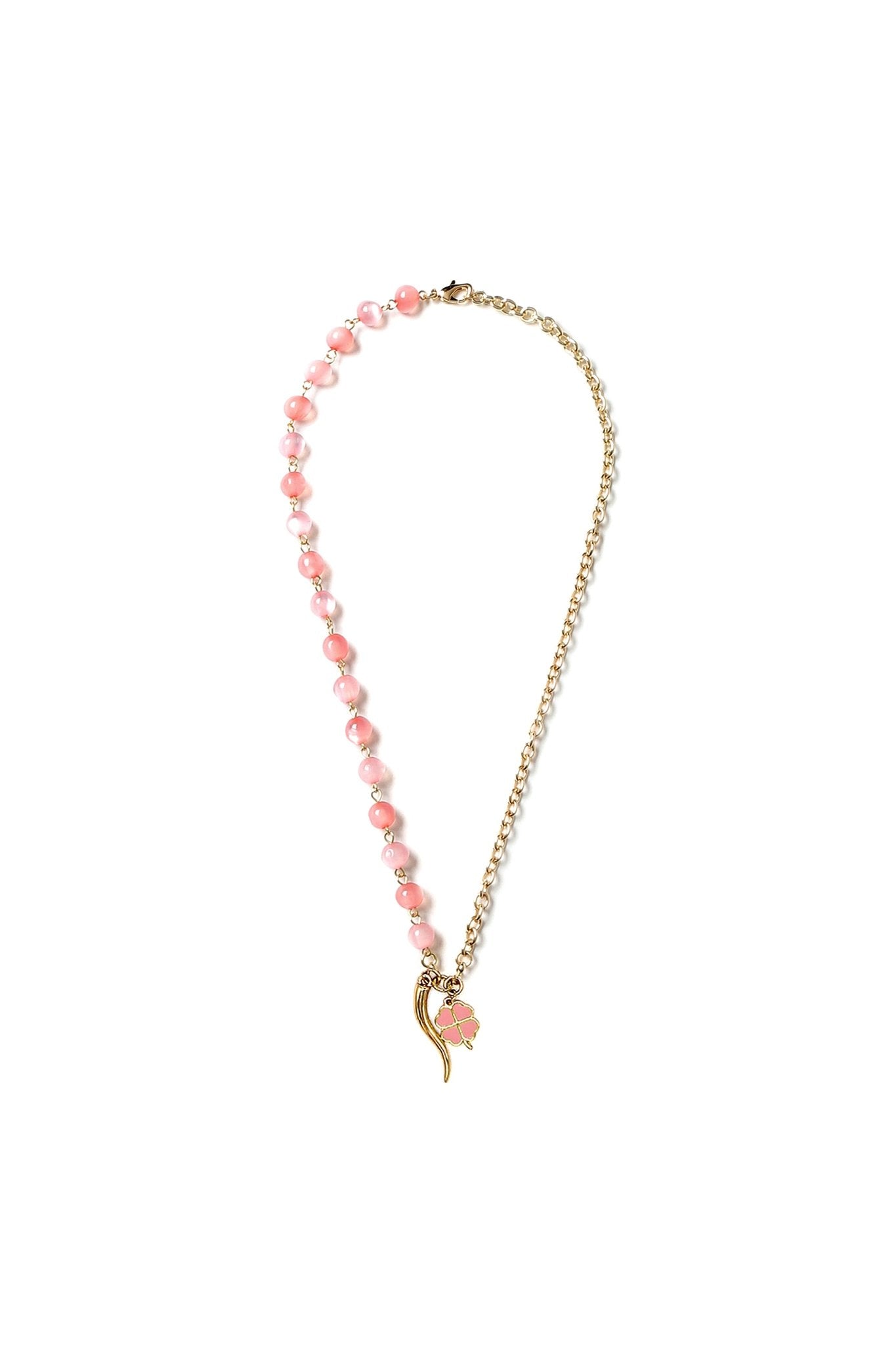 collana-perline-rosa-charms-pendenti-Mya Accessories