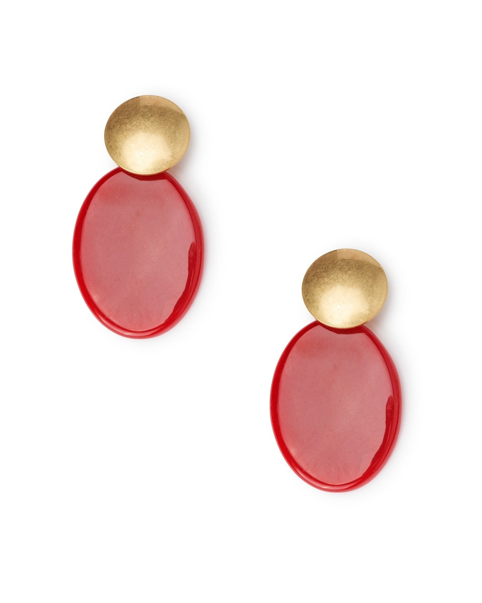 Orecchini in resina colore rosso - Mya Accessories