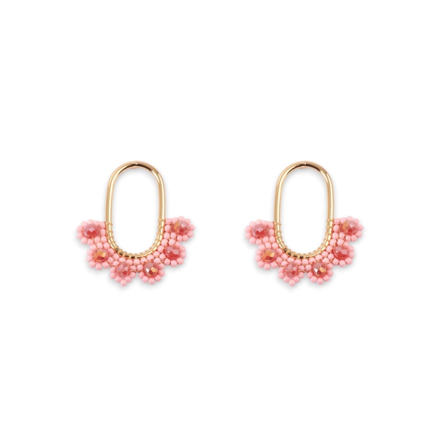 Orecchini Lunghi A Cascata Con Fiori E Petali Di Rosa – Acrilico Leggero – Gioielli Statement Donna – Regalo Elegante E Modaiolo